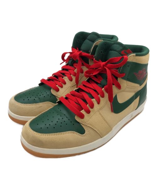 NIKE（ナイキ）NIKE (ナイキ) AIR JORDAN 1 HIGH THE RETURN グリーン×ベージュ サイズ:27cmの古着・服飾アイテム