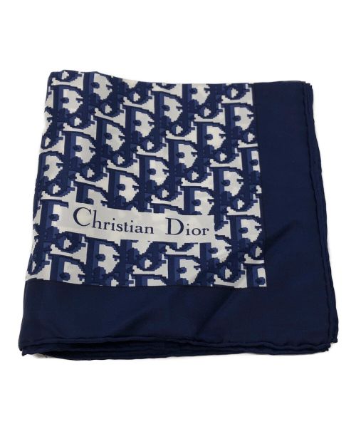 Christian Dior（クリスチャン ディオール）Christian Dior (クリスチャン ディオール) シルクスカーフ トロッター ネイビーの古着・服飾アイテム