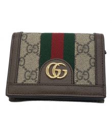 GUCCI（グッチ）の古着「ショルダーウォレット オフィディア GGスプリーム 」｜ブラウン×グレー