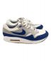 中古・古着 NIKE (ナイキ) AIR MAX 1 ANNIVERSARY WHITE/GAME ROYAL グレー×ブルー サイズ:28cm：5000円