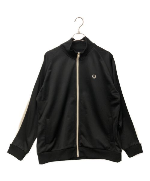 FRED PERRY（フレッドペリー）FRED PERRY (フレッドペリー) トラックジャケット ブラック×ホワイト サイズ:XLの古着・服飾アイテム