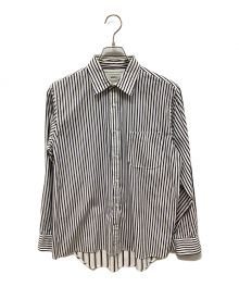 salvy;（サヴィー）の古着「GROSEGRAIN STRIPE SHIRT」｜ネイビー×ホワイト