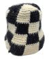 stussy (ステューシー) Checker Knit Bucket Hat ブラック×ホワイト：5000円