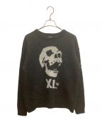 X-LARGEエクストララージ）の古着「SKULL MOHAIR KNIT」｜ブラック×ホワイト