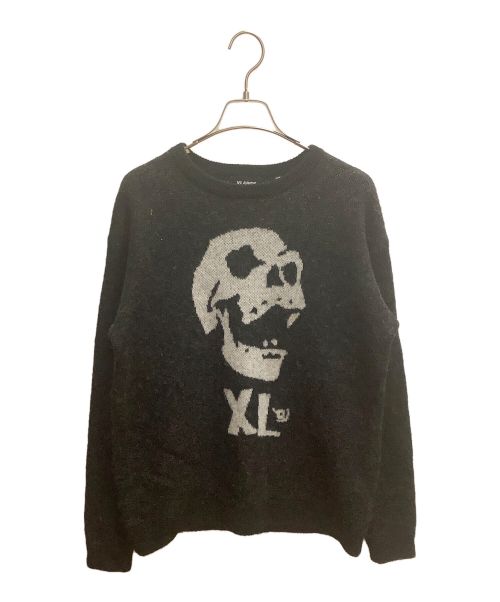 X-LARGE（エクストララージ）X-LARGE (エクストララージ) SKULL MOHAIR KNIT ブラック×ホワイト サイズ:SIZE Mの古着・服飾アイテム