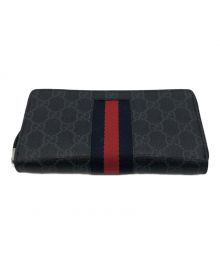 GUCCI（グッチ）の古着「ラウンドファスナーウォレット」｜ブラック