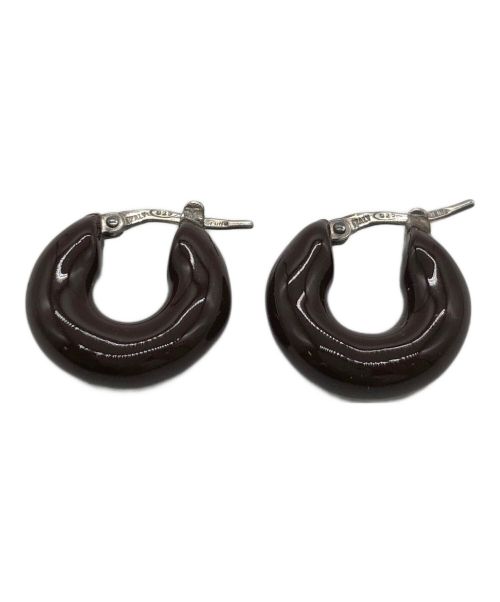 JIL SANDER（ジルサンダー）JIL SANDER (ジルサンダー) HOOP EARRINGS ブラウンの古着・服飾アイテム