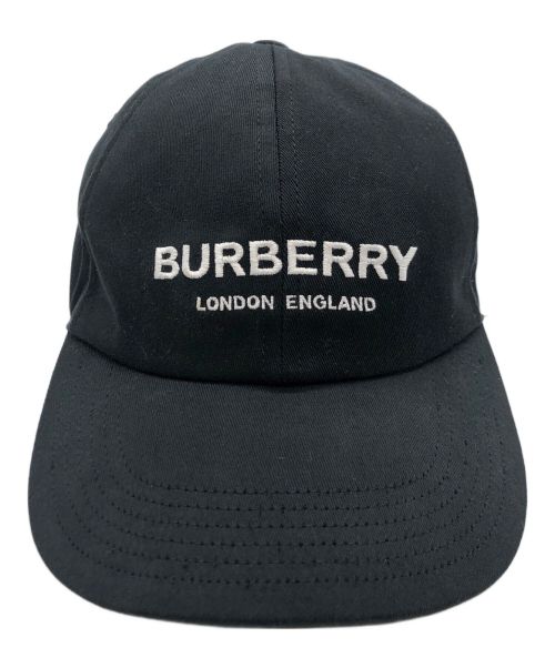 BURBERRY LONDON（バーバリーロンドン）BURBERRY LONDON (バーバリー ロンドン) エンブロイダリーロゴキャップ ブラック サイズ:Mの古着・服飾アイテム