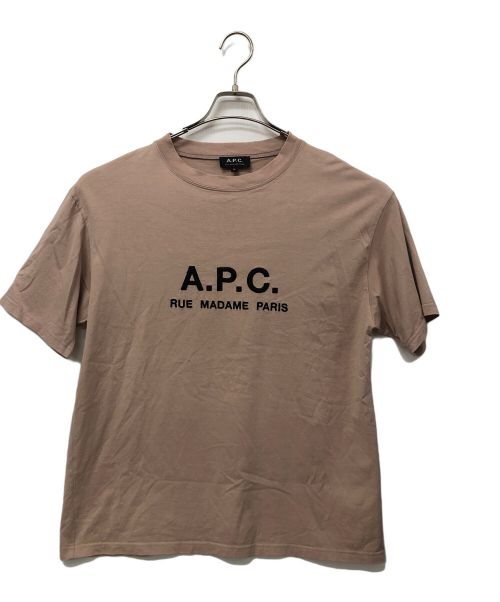 A.P.C.（アーペーセー）A.P.C. (アーペーセー) ロゴカットソー BEAMS LIGHTS別注 ベージュ サイズ:Mの古着・服飾アイテム