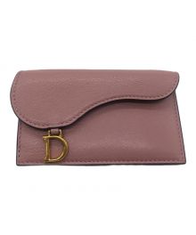 Christian Dior（クリスチャン ディオール）の古着「Saddle Lotus Wallet」｜ピンク