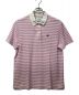 A.P.C.（アーペーセー）の古着「LOOSE FIT STRIPED POLO」｜ピンク×ホワイト