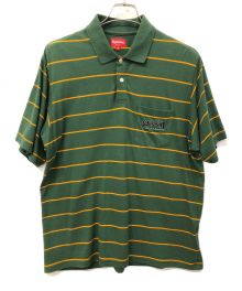 SUPREME×THRASHER（シュプリーム×スラッシャー）の古着「Thrasher Stripe Polo」｜グリーン×イエロー