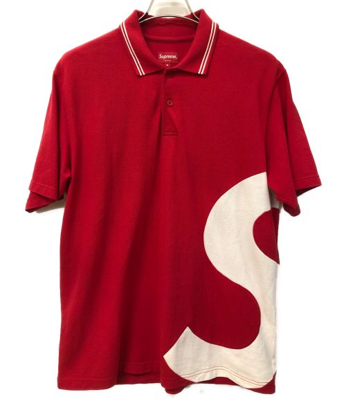 SUPREME（シュプリーム）SUPREME (シュプリーム) S Logo Polo レッド×ホワイト サイズ:Mの古着・服飾アイテム