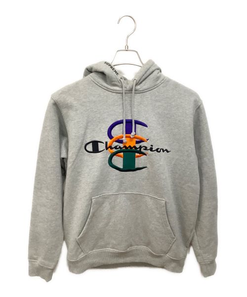 Champion（チャンピオン）Champion (チャンピオン) SUPREME (シュプリーム) Champion Stacked C Hooded Sweatshirt グレー サイズ:SIZE Sの古着・服飾アイテム