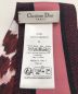 中古・古着 Christian Dior (クリスチャン ディオール) レオパード柄ミッツァシルクスカーフ ボルドー×ホワイト：18000円