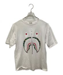 BAPE BY A BATHING APE（ベイプバイアベイシングエイプ）の古着「ABC CAMO SHARK TEE」｜ホワイト