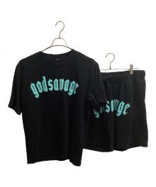 godsavage（ゴッドサヴェージ）の古着「セットアップカットソー」｜ブラック×ブルー