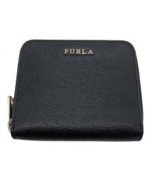 FURLA（フルラ）の古着「ラウンドファスナーコンパクトウォレット」｜ブラック