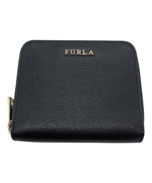 FURLA（フルラ）FURLA (フルラ) ラウンドファスナーコンパクトウォレット ブラックの古着・服飾アイテム