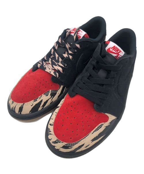 NIKE（ナイキ）NIKE (ナイキ) AIR JORDAN 1 RETRO LOW OG ブラック×ベージュ×レッド サイズ:UK5.5の古着・服飾アイテム