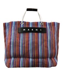 MARNI（マルニ）の古着「MARKET STRIPE BAG」｜ブラウン×ブルー