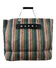 MARNI（マルニ）の古着「MARKET STRIPE BAG」｜グリーン×オレンジ