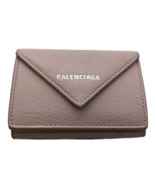 BALENCIAGA（バレンシアガ）の古着「ペーパーミニウォレット」｜スカイブルー