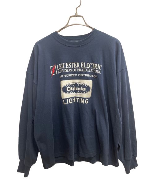 Oblada（オブラダ）Oblada (オブラダ) CINCH (シンチ) 別注 ELECTRICプリント 長袖Tシャツ ネイビー サイズ:FREEの古着・服飾アイテム