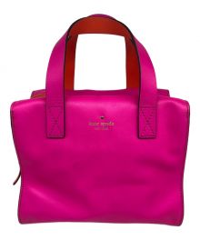 Kate Spade（ケイトスペード）の古着「2WAYスクエアバッグ」｜ピンク×オレンジ