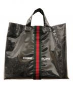 GUCCI×COMME des GARCONSグッチ×コムデギャルソン）の古着「シェリーラインPVCトートバッグ」｜ブラック×グリーン