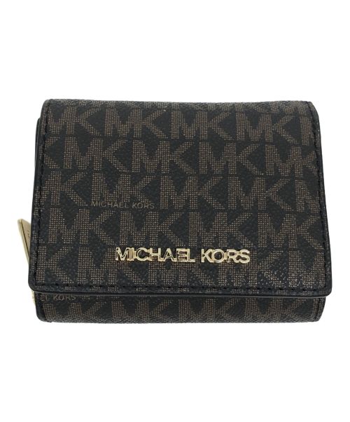 MICHAEL KORS（マイケルコース）MICHAEL KORS (マイケルコース) 3つ折り財布 ブラウンの古着・服飾アイテム