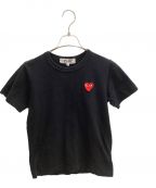 PLAY COMME des GARCONSプレイ コムデギャルソン）の古着「ハートロゴワッペンカットソー」｜ブラック