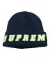 Supreme（シュプリーム）の古着「Felt Logo Beanie」｜ネイビー×グリーン