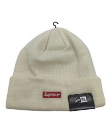 SUPREME×New Era（シュプリーム×ニューエラ）の古着「Logo Beanie」｜ホワイト×レッド