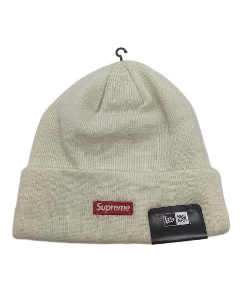 SUPREME（シュプリーム）Supreme (シュプリーム) New Era (ニューエラ) Logo Beanie ホワイト×レッド 未使用品の古着・服飾アイテム