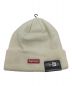 Supreme（シュプリーム）の古着「Logo Beanie」｜ホワイト×レッド