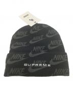 SUPREME×NIKEシュプリーム×ナイキ）の古着「Jacquard Logos Beanie」｜ブラック×グレー