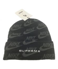 SUPREME×NIKE（シュプリーム×ナイキ）の古着「Jacquard Logos Beanie」｜ブラック×グレー