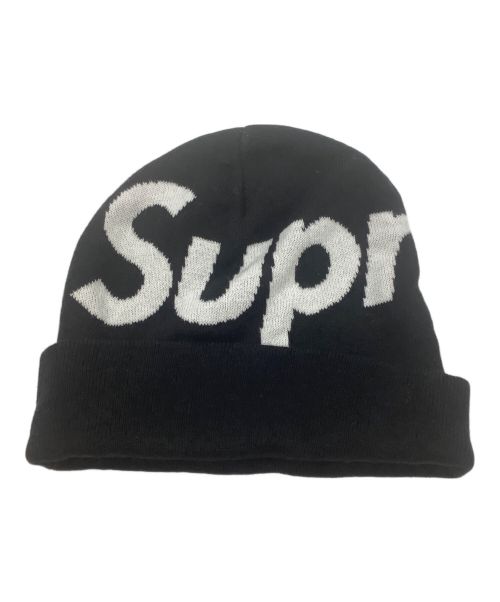 SUPREME（シュプリーム）Supreme (シュプリーム) Big Logo Beanie ブラック×ホワイト 未使用品の古着・服飾アイテム