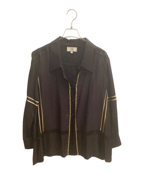 FENDI（フェンディ）FENDI (フェンディ) ヴィンテージレーヨンシャツ ブラウン サイズ:SIZE L (42)の古着・服飾アイテム