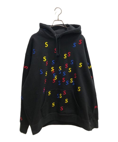 SUPREME（シュプリーム）Supreme (シュプリーム) Embroidered S Hooded Sweatshrt/エンブロイダードSフーディスウェットシャツ ブラック サイズ:XLの古着・服飾アイテム