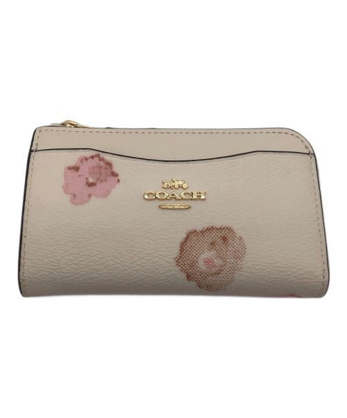 COACH（コーチ）COACH (コーチ) マルチファンクション カード ケース ホワイト×ピンクの古着・服飾アイテム