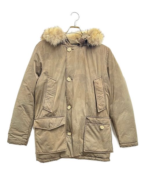 WOOLRICH（ウールリッチ）WOOLRICH (ウールリッチ) ダウンジャケット ブラウン×ブラック サイズ:Mの古着・服飾アイテム