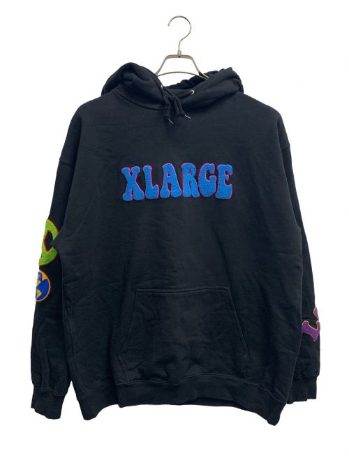 X-LARGE（エクストララージ）X-LARGE (エクストララージ) フラワープルオーバーパーカー ブラック サイズ:XLの古着・服飾アイテム