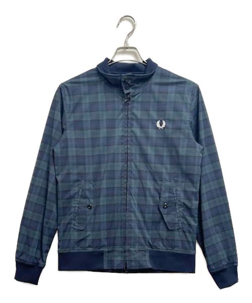 FRED PERRY（フレッドペリー）FRED PERRY (フレッドペリー) ハリントンジャケット ブルー×グリーン サイズ:Sの古着・服飾アイテム