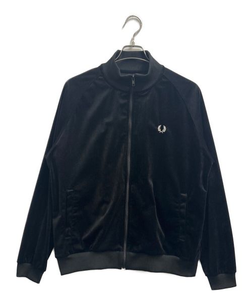 FRED PERRY（フレッドペリー）FRED PERRY (フレッドペリー) ベロアトラックジャケット ブラック サイズ:Lの古着・服飾アイテム