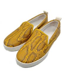 BOTTEGA VENETA（ボッテガベネタ）の古着「スリッポン / PYTHON SKIN PLATFORM SNEAKERS」｜ブラウン