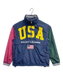 RALPH LAUREN（ラルフローレン）の古着「アノラックパーカー」｜イエロー×ネイビー