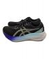 asics (アシックス) ランニングシューズ ブラック×イエロー サイズ:24.5㎝：8000円