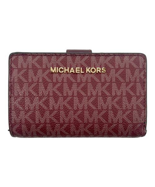 MICHAEL KORS（マイケルコース）MICHAEL KORS (マイケルコース) 2つ折り財布 ボルドーの古着・服飾アイテム